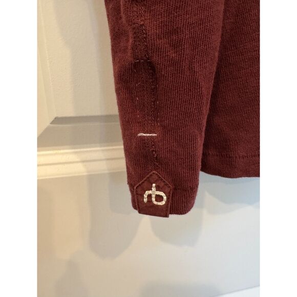 Rag & Bone Men’s Slim Fit Henley Shirt Maroon Long Sleeve Size XL - Picture 4 of 6
